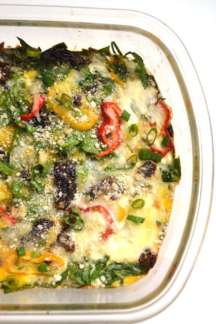 Spinach and Bell Pepper Egg Bake ~ The Nutritionist Reviews